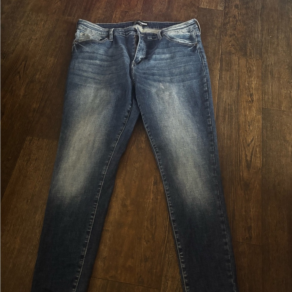 Fashion Nova Dark Blue Denim Jeans